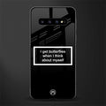 i get butterflies black edition glass case for samsung galaxy s10 plus image