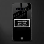 i get butterflies black edition glass case for samsung galaxy s10 plus image