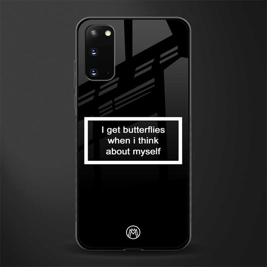i get butterflies black edition glass case for samsung galaxy s20 image