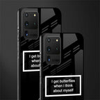 i get butterflies black edition glass case for samsung galaxy s20 ultra image-2