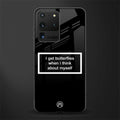i get butterflies black edition glass case for samsung galaxy s20 ultra image