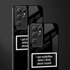 i get butterflies black edition glass case for samsung galaxy s22 ultra 5g image-2