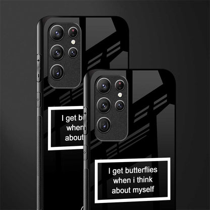 i get butterflies black edition glass case for samsung galaxy s22 ultra 5g image-2