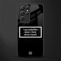 i get butterflies black edition glass case for samsung galaxy s22 ultra 5g image