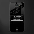 i get butterflies black edition glass case for redmi note 9 image