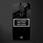 i get butterflies black edition glass case for redmi note 9 image