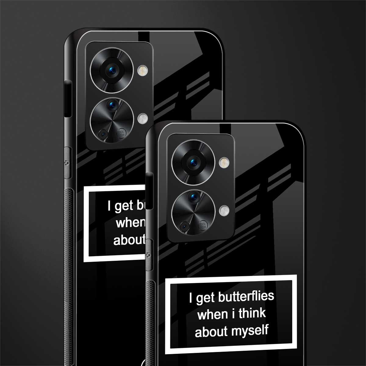 i get butterflies black edition glass case for phone case | glass case for oneplus nord 2t 5g