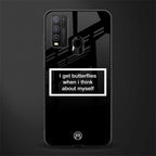 i get butterflies black edition glass case for vivo y50 image