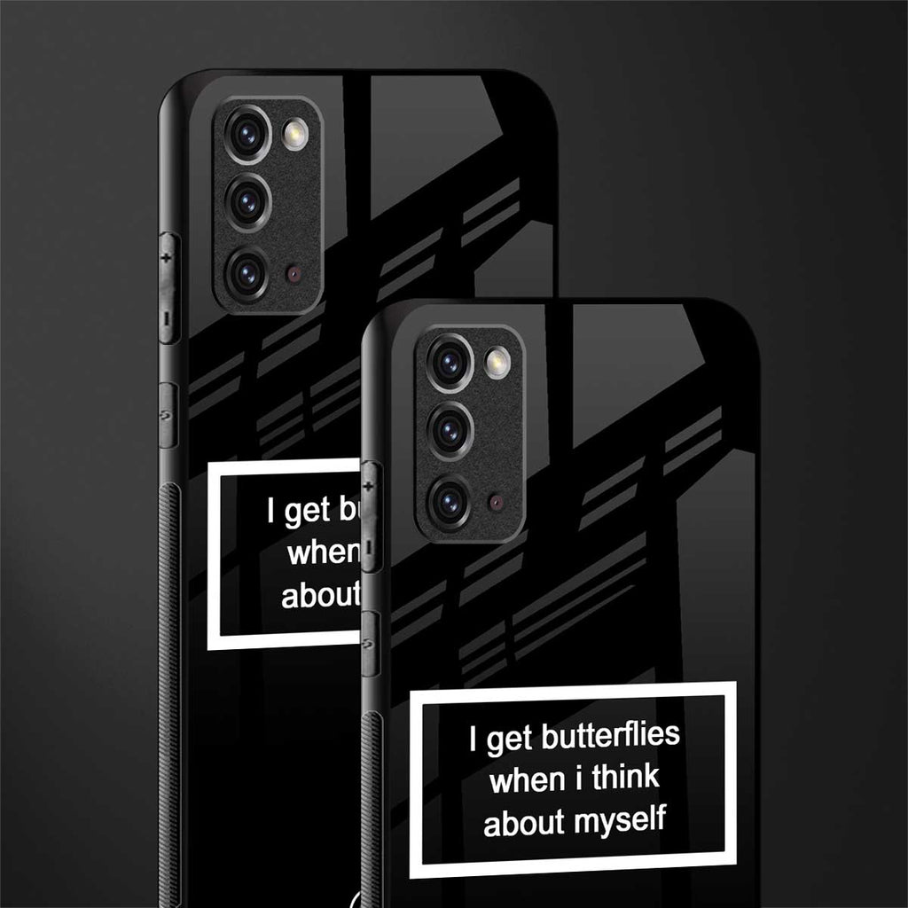 i get butterflies black edition glass case for samsung galaxy note 20 image-2