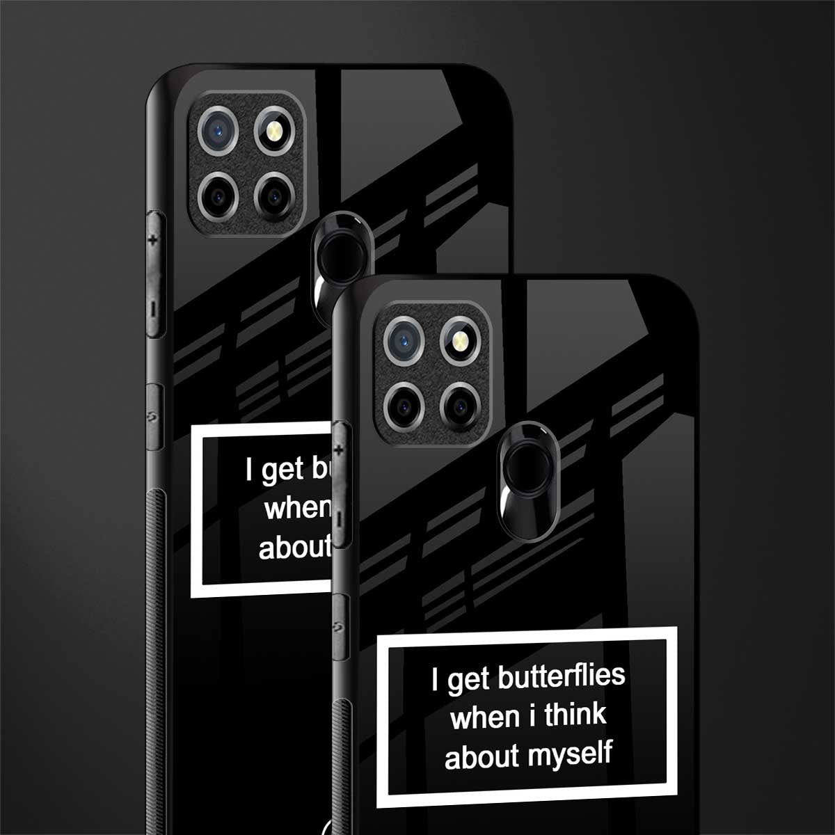 i get butterflies black edition glass case for realme narzo 20 image-2