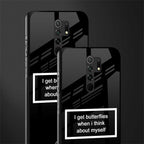 i get butterflies black edition glass case for redmi 9 prime image-2