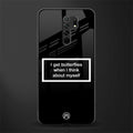 i get butterflies black edition glass case for poco m2 image