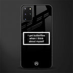 i get butterflies black edition glass case for samsung galaxy s20 plus image
