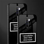 i get butterflies black edition glass case for realme x2 pro image-2