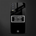 i get butterflies black edition glass case for vivo y20i vivo y20t image