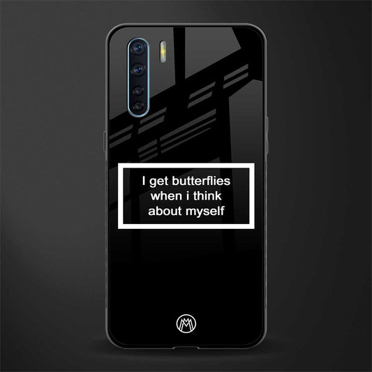 i get butterflies black edition glass case for oppo f15 image