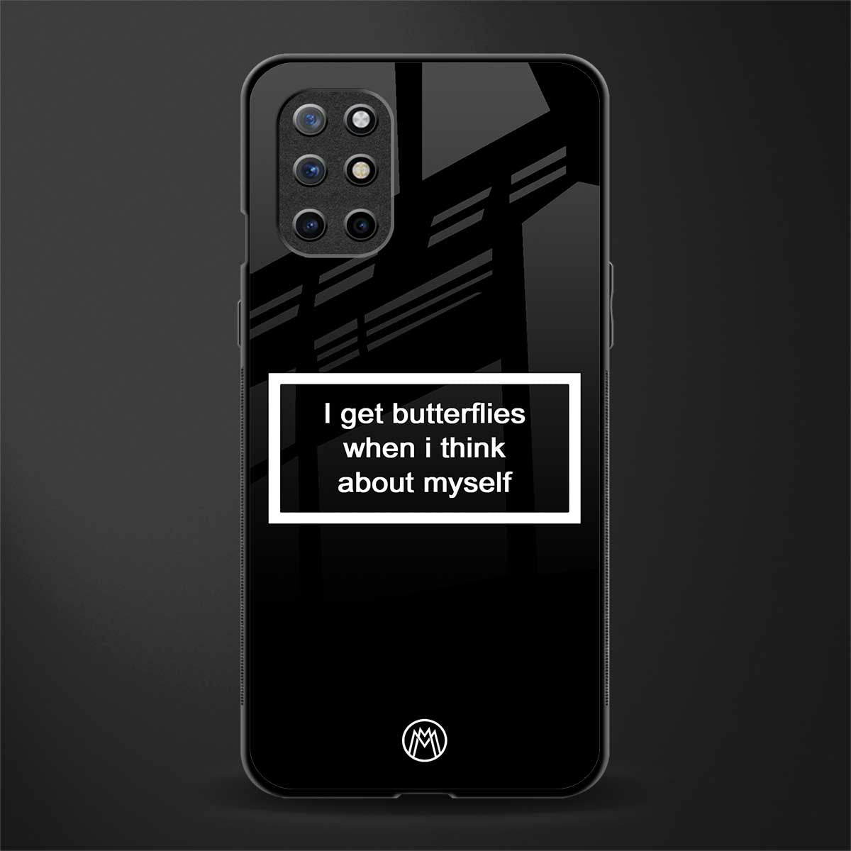 i get butterflies black edition glass case for oneplus 8t image