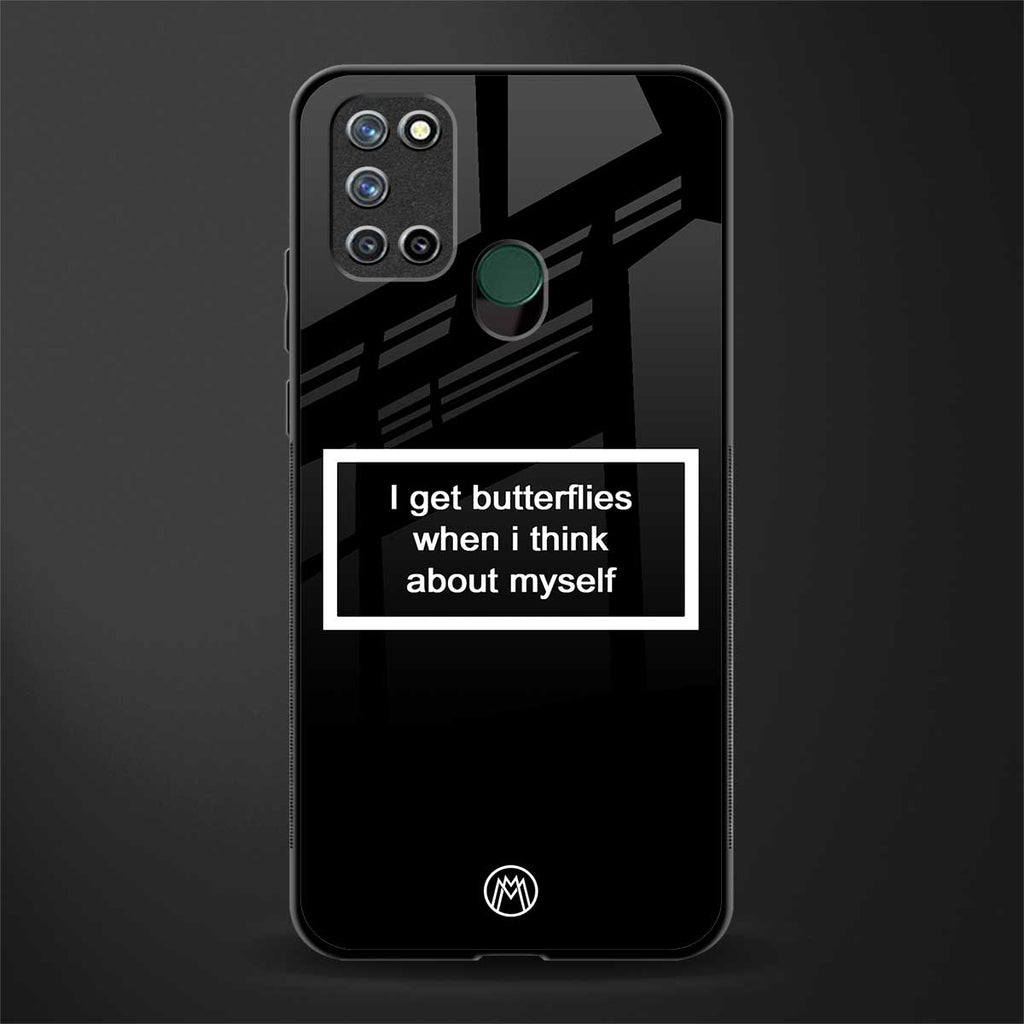 i get butterflies black edition glass case for realme 7i image