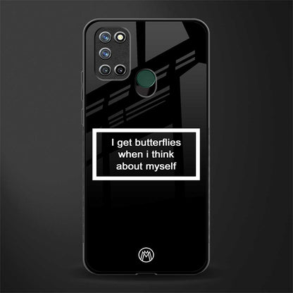 i get butterflies black edition glass case for realme 7i image