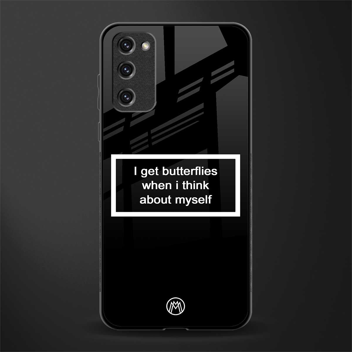 i get butterflies black edition glass case for samsung galaxy s20 fe image