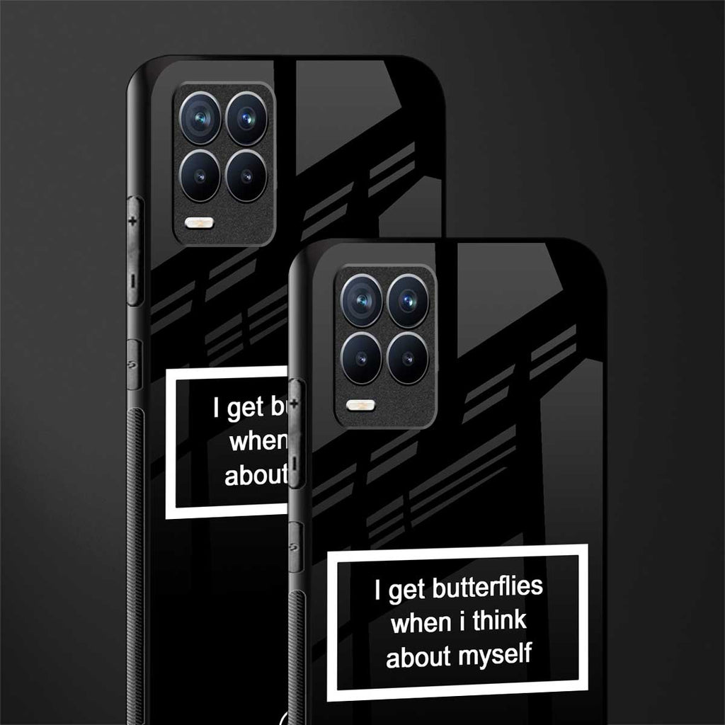 i get butterflies black edition glass case for realme 8 pro image-2