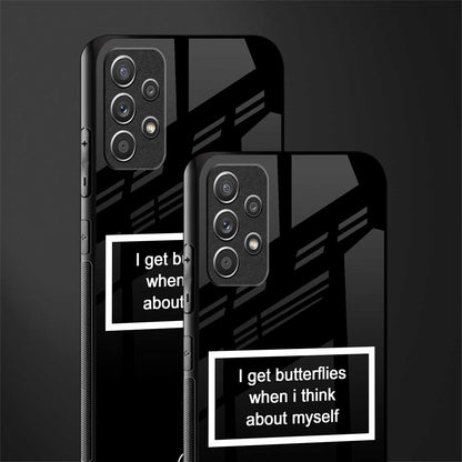 i get butterflies black edition glass case for samsung galaxy a72 image-2