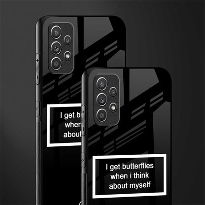 i get butterflies black edition glass case for samsung galaxy a32 4g image-2