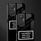 i get butterflies black edition glass case for redmi note 10 pro max image-2