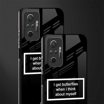 i get butterflies black edition glass case for redmi note 10 pro max image-2