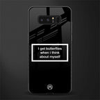 i get butterflies black edition glass case for samsung galaxy note 8 image