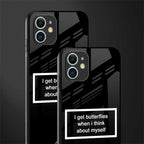 i get butterflies black edition glass case for iphone 12 mini image-2