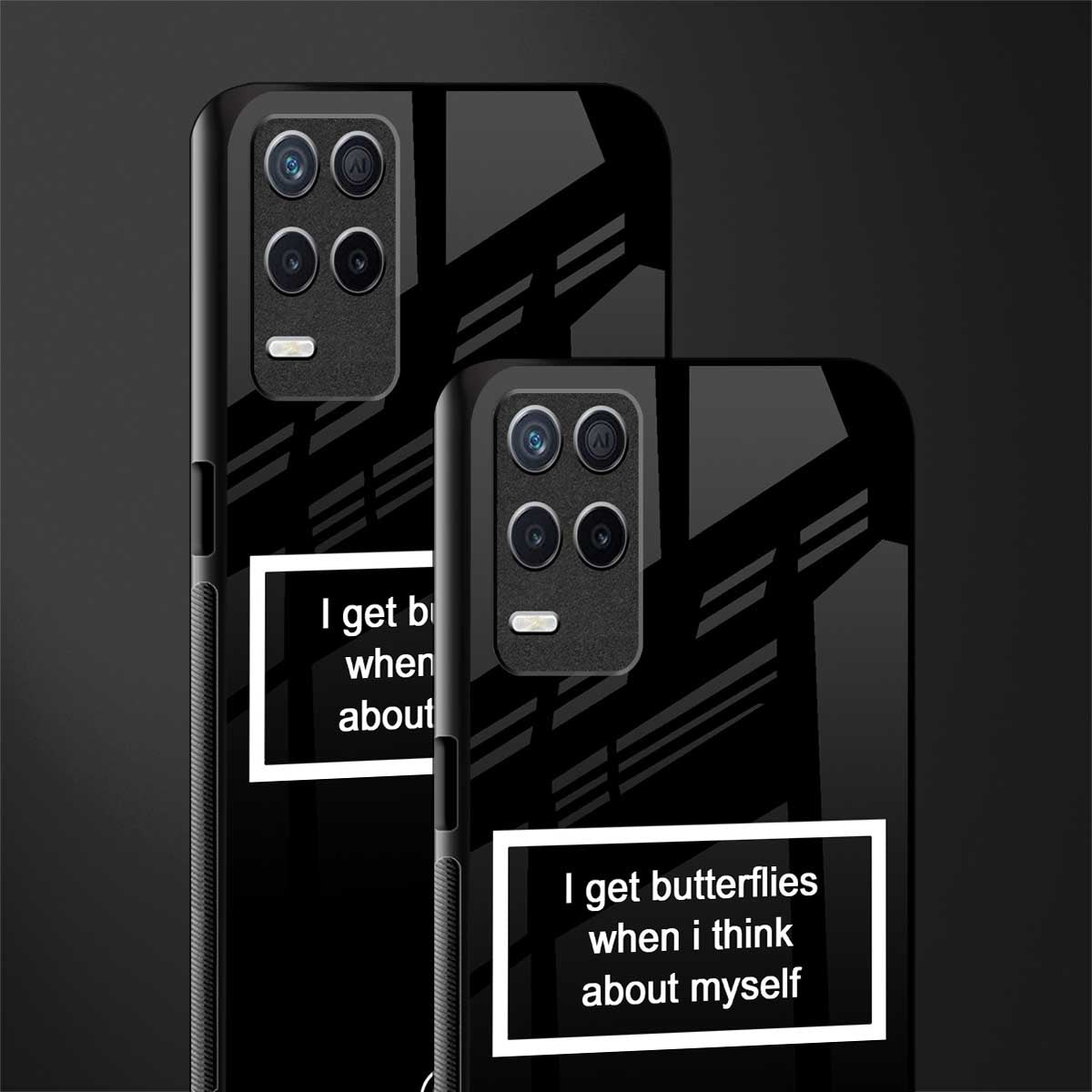 i get butterflies black edition glass case for realme 8 5g image-2