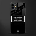 i get butterflies black edition glass case for iphone 12 image