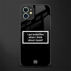 i get butterflies black edition glass case for iphone 12 image