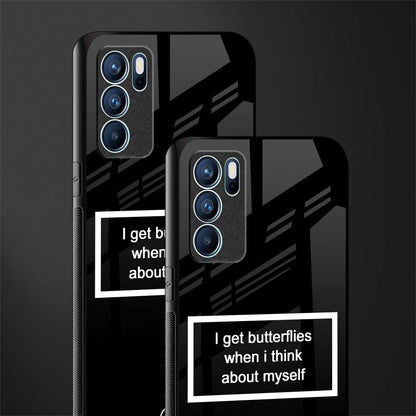i get butterflies black edition glass case for oppo reno6 5g image-2