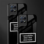 i get butterflies black edition glass case for realme 8i image-2