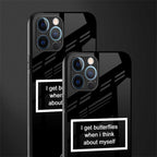 i get butterflies black edition glass case for iphone 12 pro max image-2