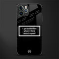 i get butterflies black edition glass case for iphone 11 pro max image