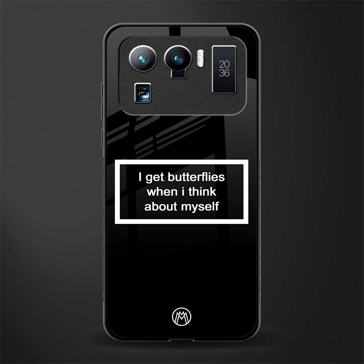 i get butterflies black edition glass case for mi 11 ultra 5g image
