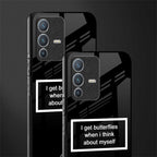 i get butterflies black edition glass case for vivo v23 pro 5g image-2