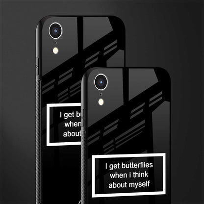 i get butterflies black edition glass case for iphone xr image-2