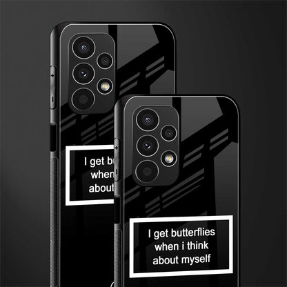 i get butterflies black edition back phone cover | glass case for samsung galaxy a13 4g
