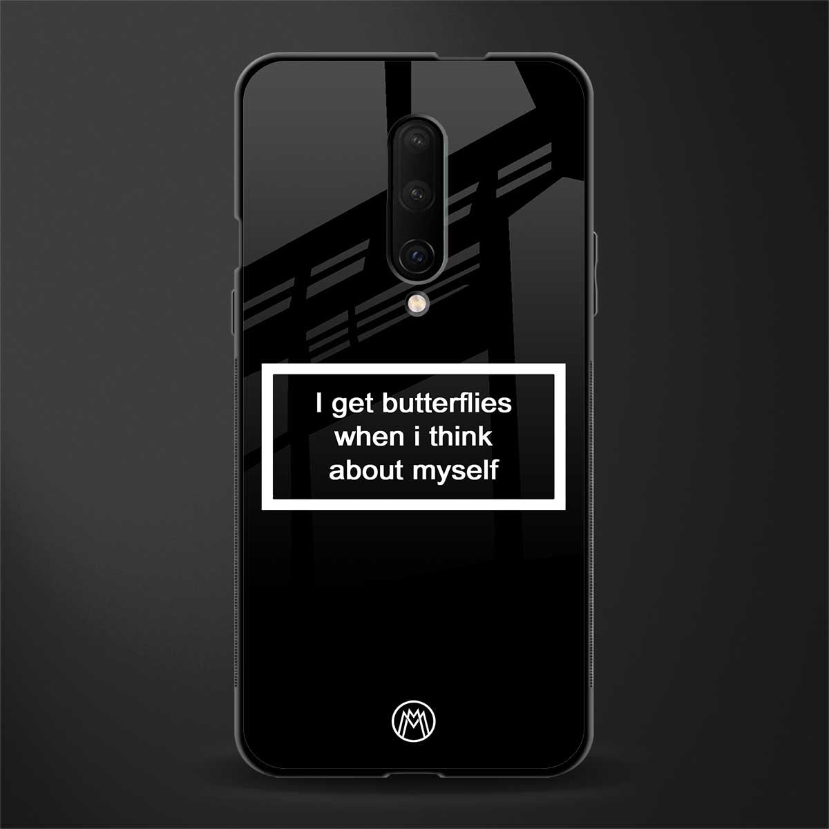 i get butterflies black edition glass case for oneplus 7 pro image