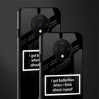 i get butterflies black edition glass case for oneplus 7t image-2