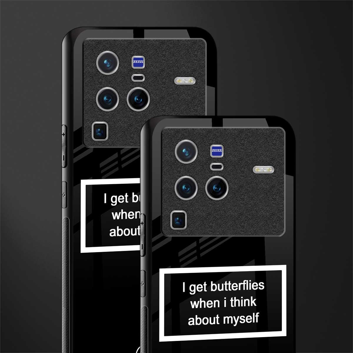 i get butterflies black edition glass case for vivo x80 pro 5g image-2