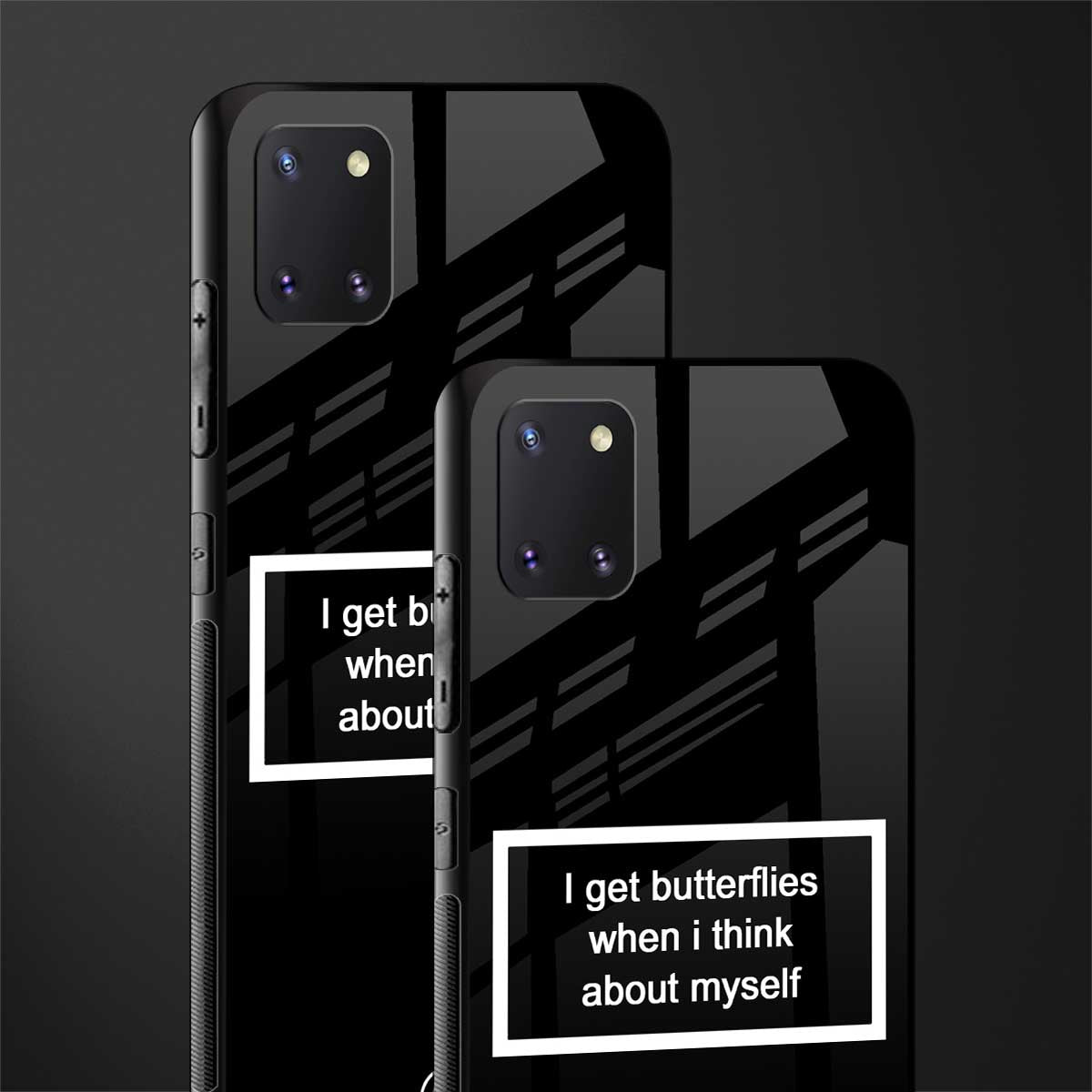 i get butterflies black edition glass case for samsung galaxy note 10 lite image-2