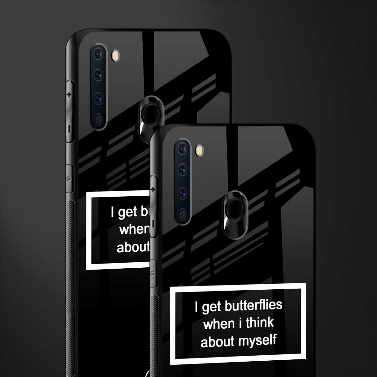 i get butterflies black edition glass case for samsung a21 image-2