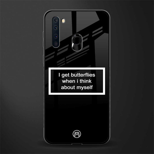 i get butterflies black edition glass case for samsung a21 image