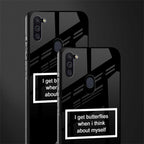 i get butterflies black edition glass case for samsung a11 image-2
