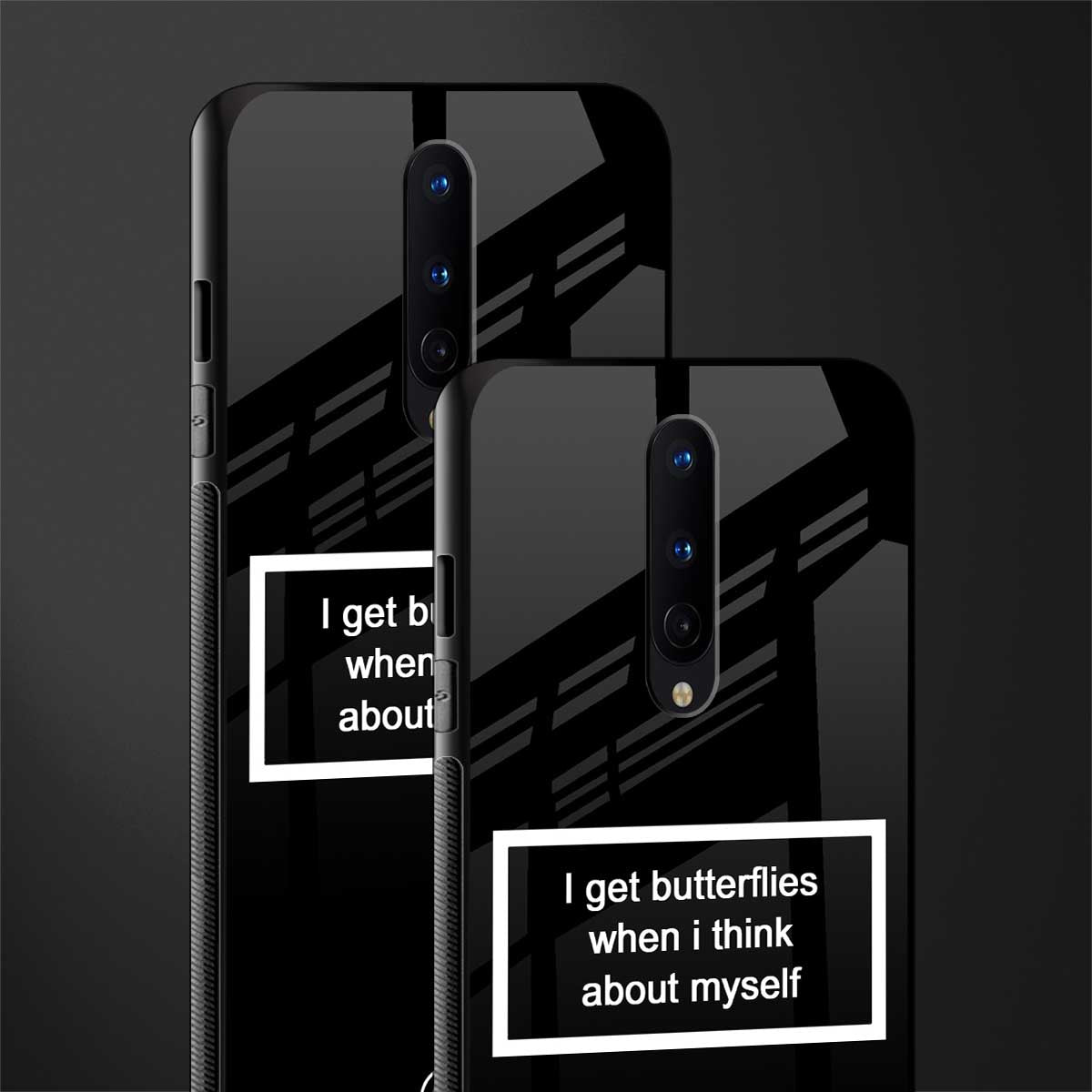 i get butterflies black edition glass case for oneplus 8 image-2